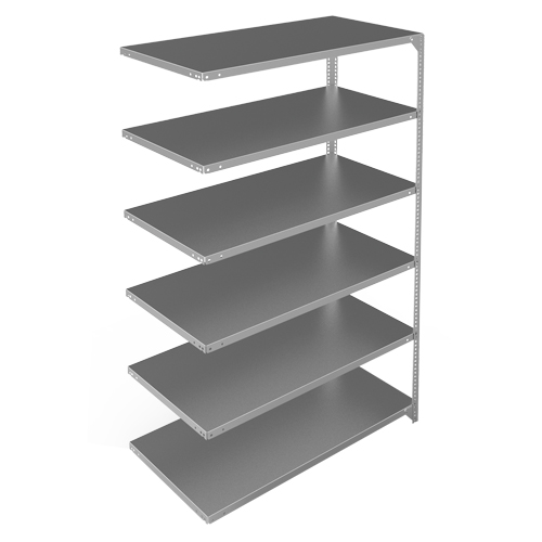 &eacute;l&eacute;ment de rayonnage, Acier galvanis&eacute;, Montant &agrave; fente, Capacit&eacute; 275 lb, 48" la x 72" h x 24" p TGS INDUSTRIEL