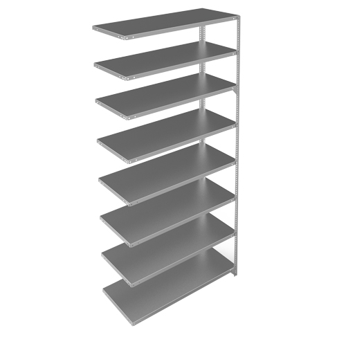 &eacute;l&eacute;ment de rayonnage, Acier galvanis&eacute;, Montant &agrave; fente, Capacit&eacute; 275 lb, 48" la x 96" h x 18" p TGS INDUSTRIEL