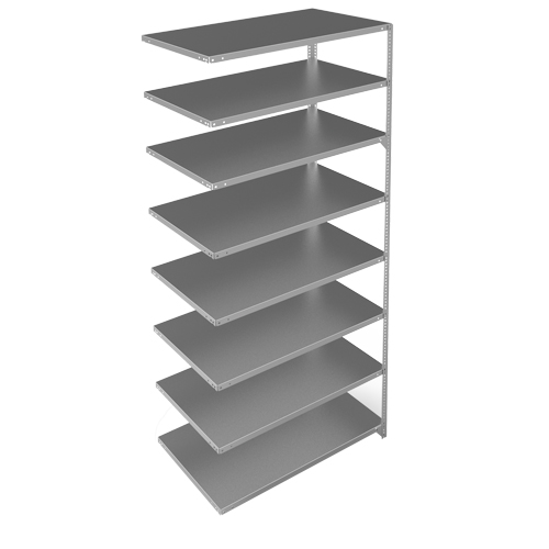 &eacute;l&eacute;ment de rayonnage, Acier galvanis&eacute;, Montant &agrave; fente, Capacit&eacute; 275 lb, 48" la x 96" h x 24" p TGS INDUSTRIEL