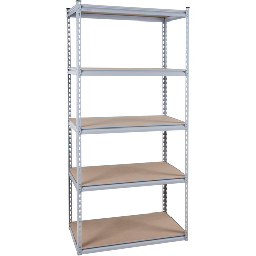 Heavy-Duty Shelving, Steel, Boltless, 1200 lbs. Capacity, 36" W x 72" H x 18" D TGS INDUSTRIEL