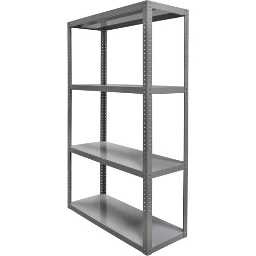 Heavy-Duty Shelving, Steel, Bolted, 3000 lbs. Capacity, 36" W x 72" H x 18" D TGS INDUSTRIEL