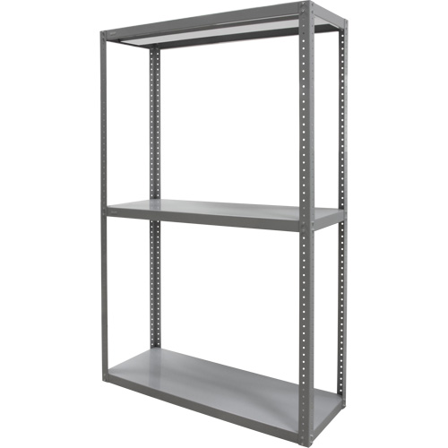 Heavy-Duty Shelving, Steel, Bolted, 3000 lbs. Capacity, 36" W x 72" H x 24" D TGS INDUSTRIEL