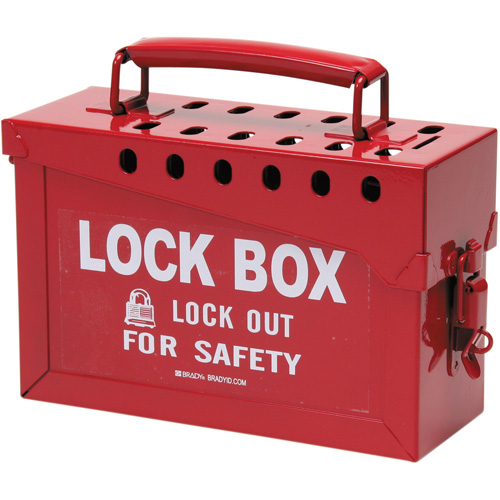 Coffret de s&eacute;curit&eacute; portatif en m&eacute;tal, Rouge TGS INDUSTRIEL