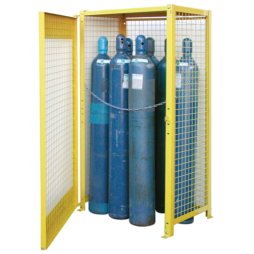 Armoires pour cylindres &agrave; gaz, nbre de bouteilles: 10, 44" , 30" , 74" , Jaune TGS INDUSTRIEL