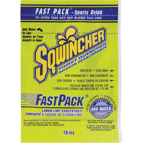 Sqwincher&reg; Boisson de r&eacute;hydratation Fast Pack, Emballage-portion, Citron-lime TGS INDUSTRIEL