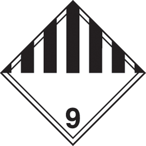 &eacute;tiquettes d'exp&eacute;dition TMD, Classe 9, Mati&egrave;res dangereuses diverses, Papier TGS INDUSTRIEL