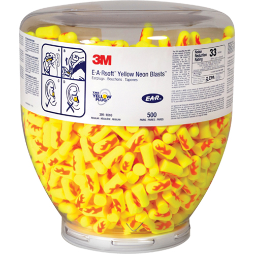 Bouchons d'oreilles E-A-RSoft Yellow Neon, Vrac - Contenant TGS INDUSTRIEL