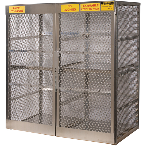 Armoires en aluminium pour bouteilles GPL, nbre de bouteilles: 16, 60" , 32" , 65" , Argent TGS INDUSTRIEL