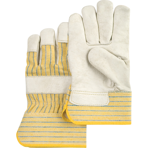 Standard-Duty Dry-Palm Fitters Gloves, X-Large, Grain Cowhide Palm, Cotton Inner Lining TGS INDUSTRIEL