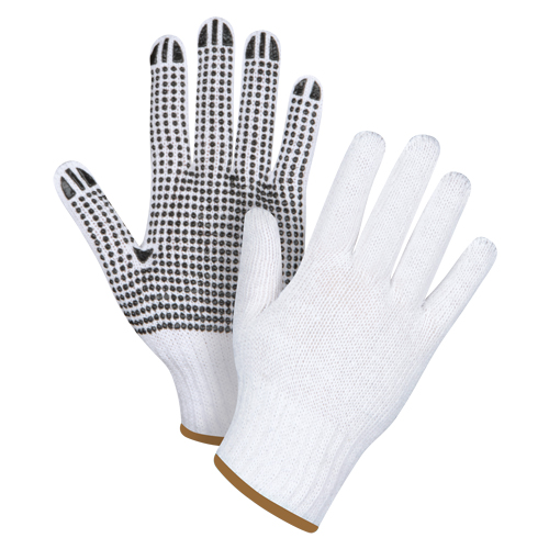 Dotted String Knit Gloves, Poly/Cotton, Single Sided, 7 Gauge, Large TGS INDUSTRIEL