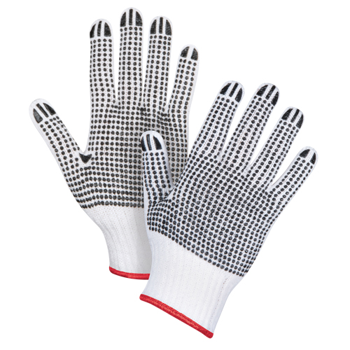 Double-Sided Dotted String Knit Gloves, Poly/Cotton, Double Sided, 7 Gauge, Small TGS INDUSTRIEL