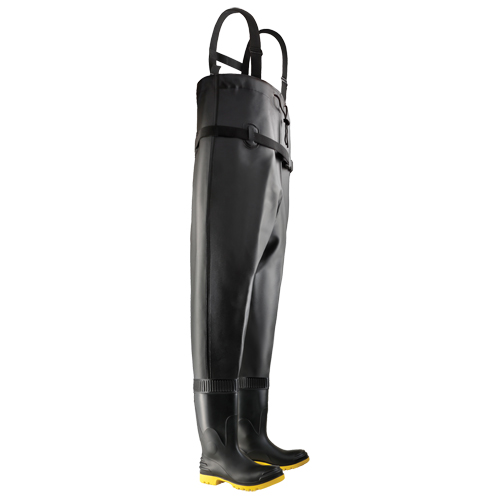 Chest Waders, 6, Steel Toe, Puncture Resistant Sole TGS INDUSTRIEL
