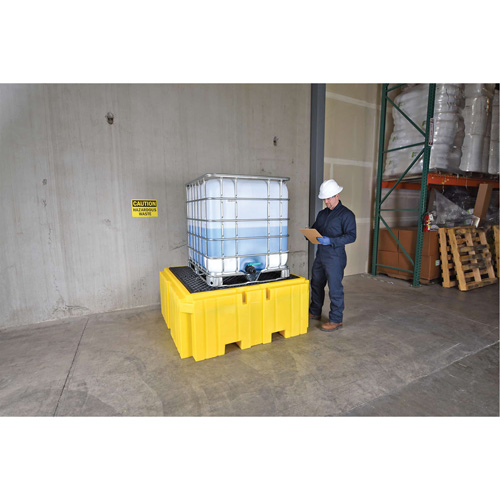 GRV Spill Pallet Plus sans drain, Capacit&eacute; de d&eacute;versement 365 gal. US, 62" x 62" x 28" TGS INDUSTRIEL