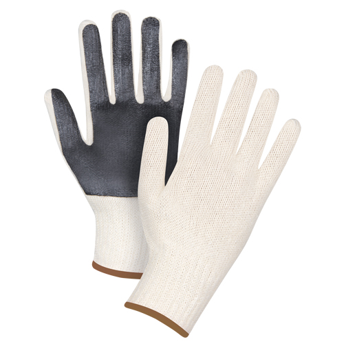 Gants en tricot &agrave; paume enduite, Poly/coton, Un c&ocirc;t&eacute;, Calibre 7, Grand TGS INDUSTRIEL