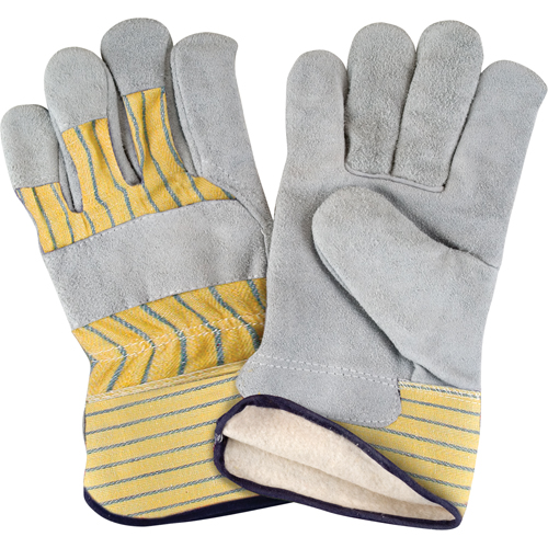 Winter-Lined Fitters Gloves, X-Large, Split Cowhide Palm, Cotton Fleece Inner Lining TGS INDUSTRIEL