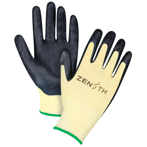 Gants r&eacute;sistants &agrave; la coupe avec prise sup&eacute;rieure, Taille Moyen/8, Calibre 13, Rev&ecirc;tement Mousse de nitrile, Enveloppe en Aramide, ANSI/ISEA 105 niveau 3/EN 388 niveau 5 TGS INDUSTRIEL