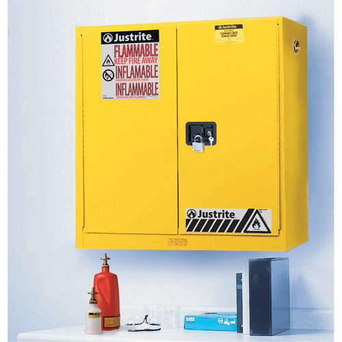 Armoires de s&eacute;curit&eacute; murales Sure-Grip EX, 20 gal., 2 Porte(s), 43" La x 44" h x 12" p TGS INDUSTRIEL
