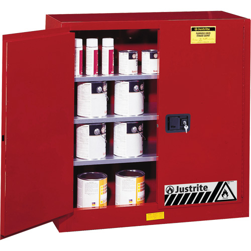 Sure-Grip&reg; EX Combustibles Safety Cabinet for Paint and Ink, 40 gal., 3 Shelves TGS INDUSTRIEL