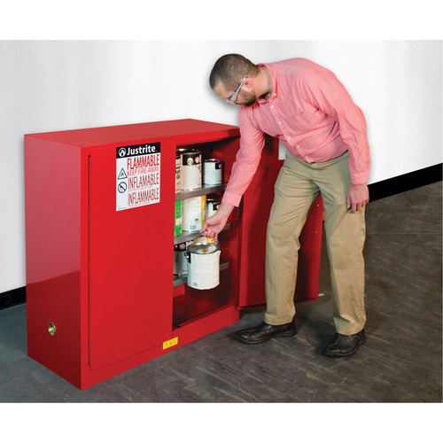 Sure-Grip&reg; EX Combustibles Safety Cabinet for Paint and Ink, 40 gal., 3 Shelves TGS INDUSTRIEL