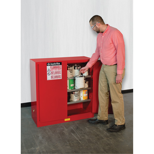 Sure-Grip&reg; EX Combustibles Safety Cabinet for Paint and Ink, 40 gal., 3 Shelves TGS INDUSTRIEL