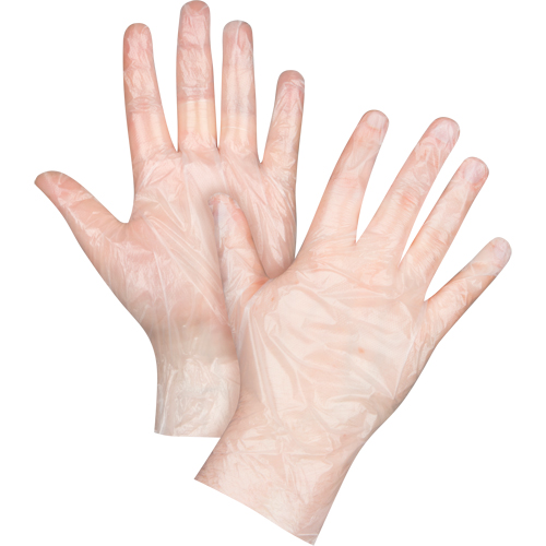Economy Disposable Gloves, Small, Polyethylene, 1-mil, Powder-Free, Clear TGS INDUSTRIEL