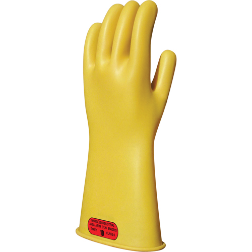 Gants isolants en caoutchouc naturel jaune, ASTM classe 0, Taille 8, 11" lo TGS INDUSTRIEL