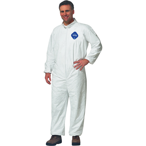 Coveralls, Medium, White, Tyvek&reg; 400 TGS INDUSTRIEL