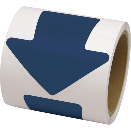 Coloured Floor Marking Decals, Arrow, 4" L x 4" W, Blue, Vinyl TGS INDUSTRIEL