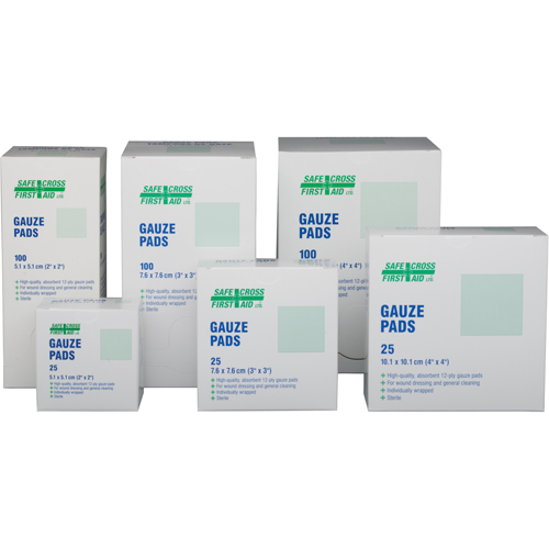 Gauze , Pad, 3" L x 3" W, Sterile, Medical Device Class 1 TGS INDUSTRIEL