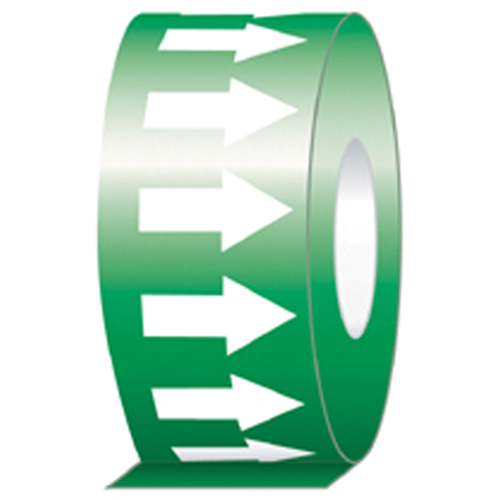 &eacute;tiquette de tuyauterie, 108', Blanc/vert TGS INDUSTRIEL
