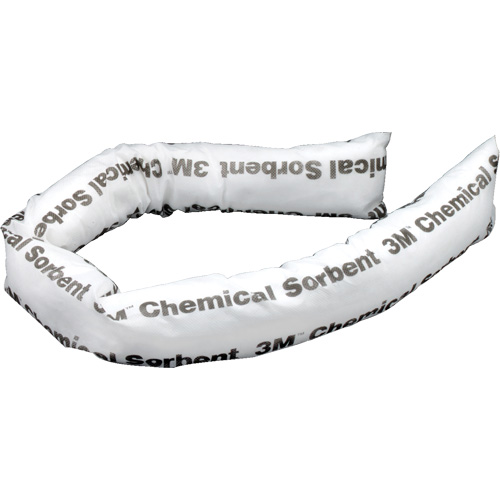 Mini-berme adsorbante pour produits chimiques, Produit chimique, 4' lo x 3" la, Absorption 12 gal., 12 /pqt TGS INDUSTRIEL