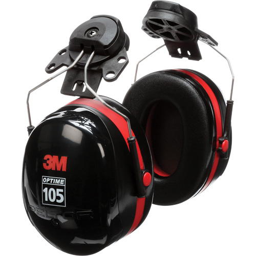 Serres-t&ecirc;tes de s&eacute;rie Peltor Optime 105, Fixation pour casque, 27 NRR dB TGS INDUSTRIEL