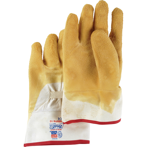 Nitty Gritty&reg; Coated Gloves, 10/Large, Rubber Latex Coating, Cotton Shell TGS INDUSTRIEL