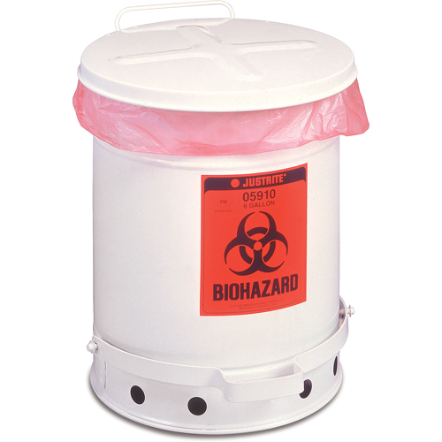 Biohazard Waste Container, 6 gal Capacity TGS INDUSTRIEL