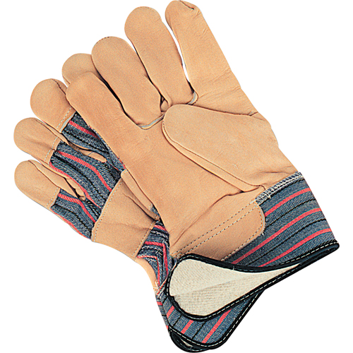 Abrasion-Resistant Winter-Lined Fitters Gloves, Large, Grain Cowhide Palm, Cotton Fleece Inner Lining TGS INDUSTRIEL