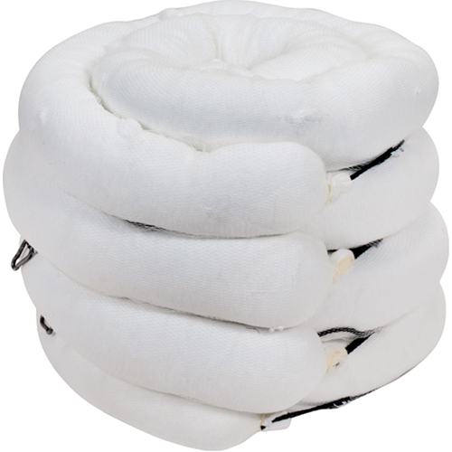 Barrage absorbant de premi&egrave;re qualit&eacute;, Huile seulement, 10' lo x 5" la, Absorption 35 gal., 4 /pqt TGS INDUSTRIEL
