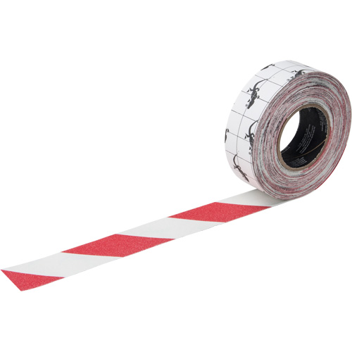 Ruban antid&eacute;rapant de premi&egrave;re qualit&eacute;, 2" x 60', Rouge & blanc TGS INDUSTRIEL