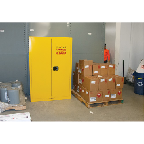 Armoire pour produits inflammables, 45 gal., 2 Porte(s), 43" La x 65" h x 18" p TGS INDUSTRIEL
