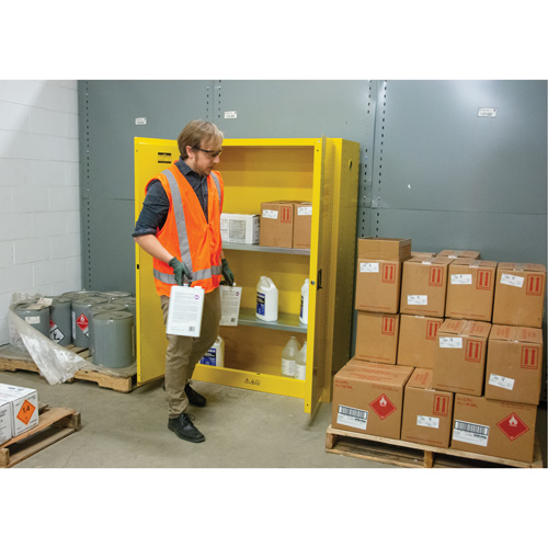 Armoire pour produits inflammables, 45 gal., 2 Porte(s), 43" La x 65" h x 18" p TGS INDUSTRIEL
