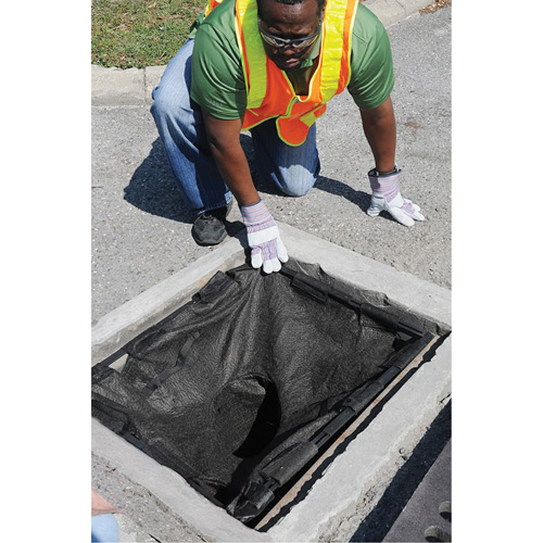 Bac de r&eacute;tention carr&eacute; Ultra-Drain Guard avec orifice de trop-plein, Huile & s&eacute;diments, 16" - 28" lo x 20" - 36" la TGS INDUSTRIEL