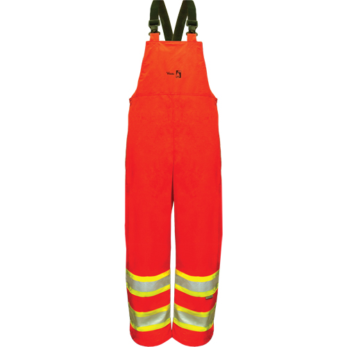 Pantalons &agrave; bavette de s&eacute;curit&eacute; imperm&eacute;ables ignifuges haute visibilit&eacute; en polyur&eacute;thane, 4T-Grand, Orange TGS INDUSTRIEL
