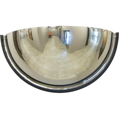 Miroir en d&ocirc;me 180°, Demi-d&ocirc;me, Dessus ferm&eacute;, Diam&egrave;tre 18" TGS INDUSTRIEL
