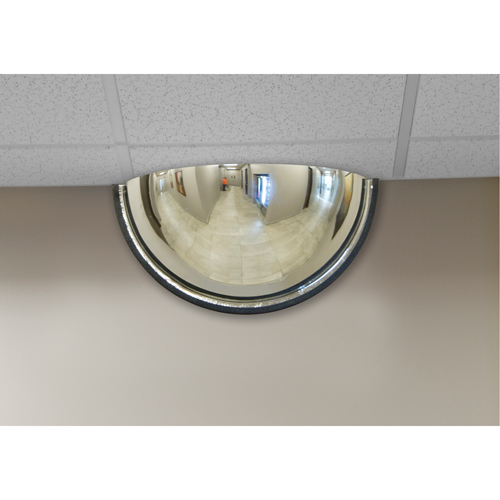 Miroir en d&ocirc;me 180°, Demi-d&ocirc;me, Dessus ferm&eacute;, Diam&egrave;tre 18" TGS INDUSTRIEL