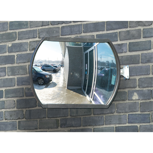 Miroir convexe rectangulaire/rond avec bras t&eacute;lescopique, 12" h x 18" la, Int&eacute;rieur/Ext&eacute;rieur TGS INDUSTRIEL