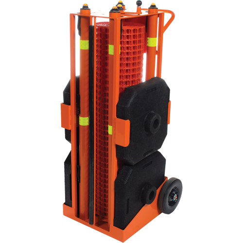 Portable Safety Zone, 100' L, Steel, Orange TGS INDUSTRIEL