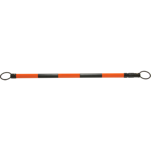 Barre pour c&ocirc;ne de circulation r&eacute;tractable, Longueur d&eacute;ploy&eacute;e de 7' 5'', Noir/Orange TGS INDUSTRIEL