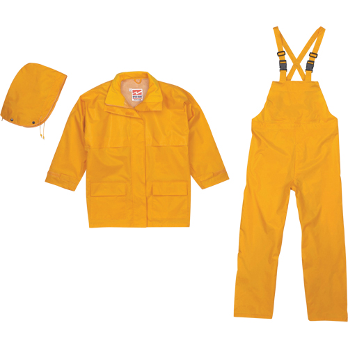 Open Road&reg; 150D Rip-Stop 3-Piece Rain Suit, Polyester, X-Large, Yellow TGS INDUSTRIEL