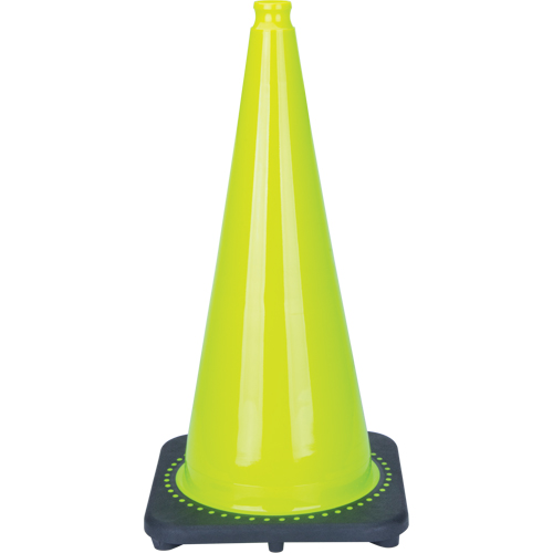 Premium Traffic Cone, 28", Lime Green TGS INDUSTRIEL