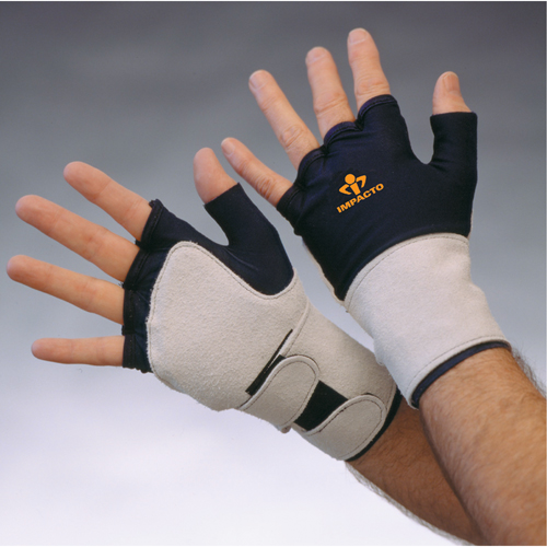 Anti-Impact Glove With Wrist Support, Medium, Grain Leather Palm, Slip-On Cuff TGS INDUSTRIEL