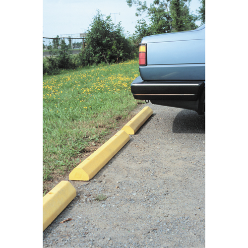 Car Stops, Plastic, 4' L, Yellow TGS INDUSTRIEL